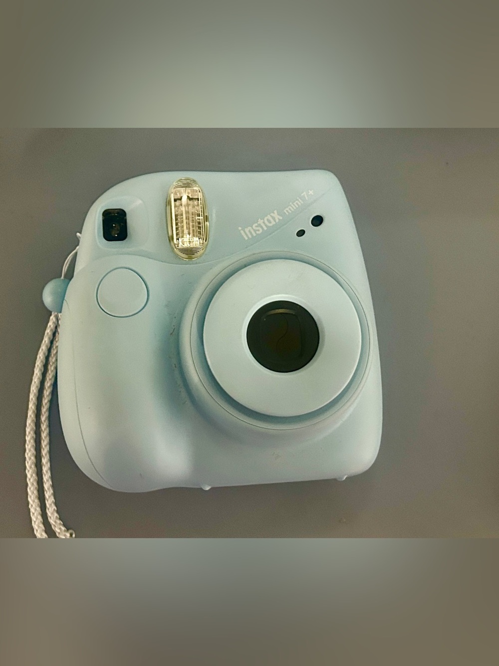Instax Mini 7+ Bundle | Baby Blue Instant Polaroid Camera with 50+ Photo Skins